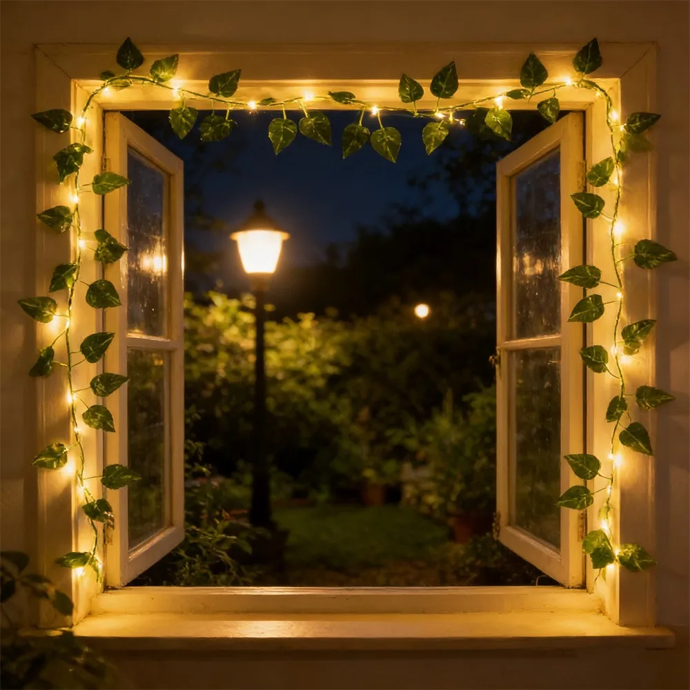 Green Leaf String Lights LED Artificial Ivy Vine Fairy Wedding Party Decoration Christmas Home Room Decor Wall Plant Wreath
Green Leaf String Lights LED Artificial Ivy Vine Fairy Wedding Party Decoration Christmas Home Room Decor Wall Plant Wreath