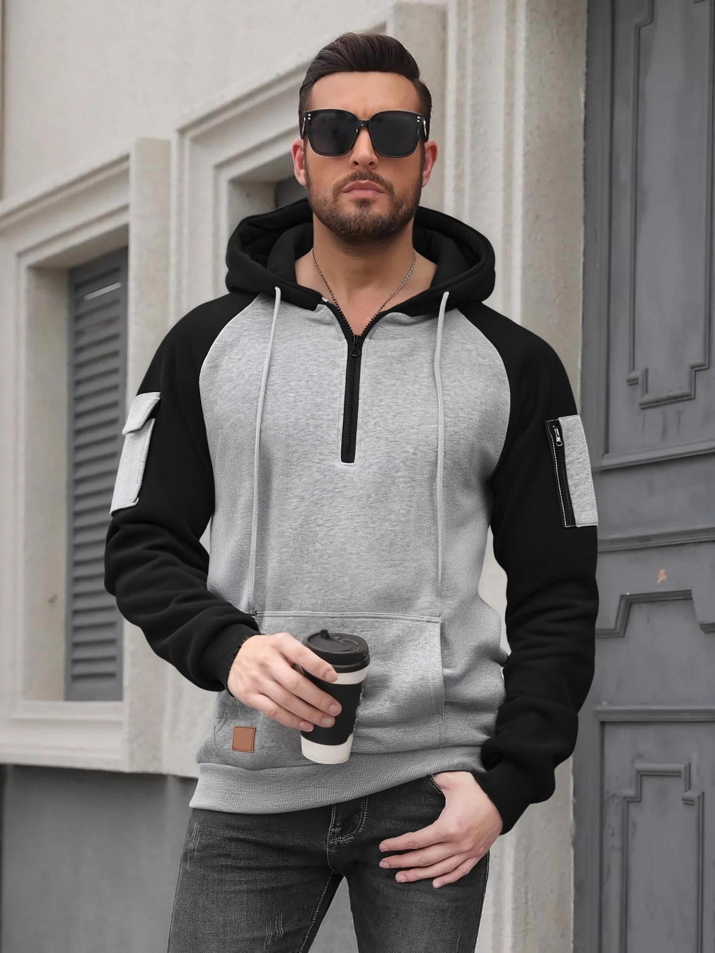 Casual Sports Hooded Jaet with kets Loose Fit Polyester Cotton Youth Casual Sweatirt Zipper Closure Color
Casual Sports Hooded Jaet with kets Loose Fit Polyester Cotton Youth Casual Sweatirt Zipper Closure Color