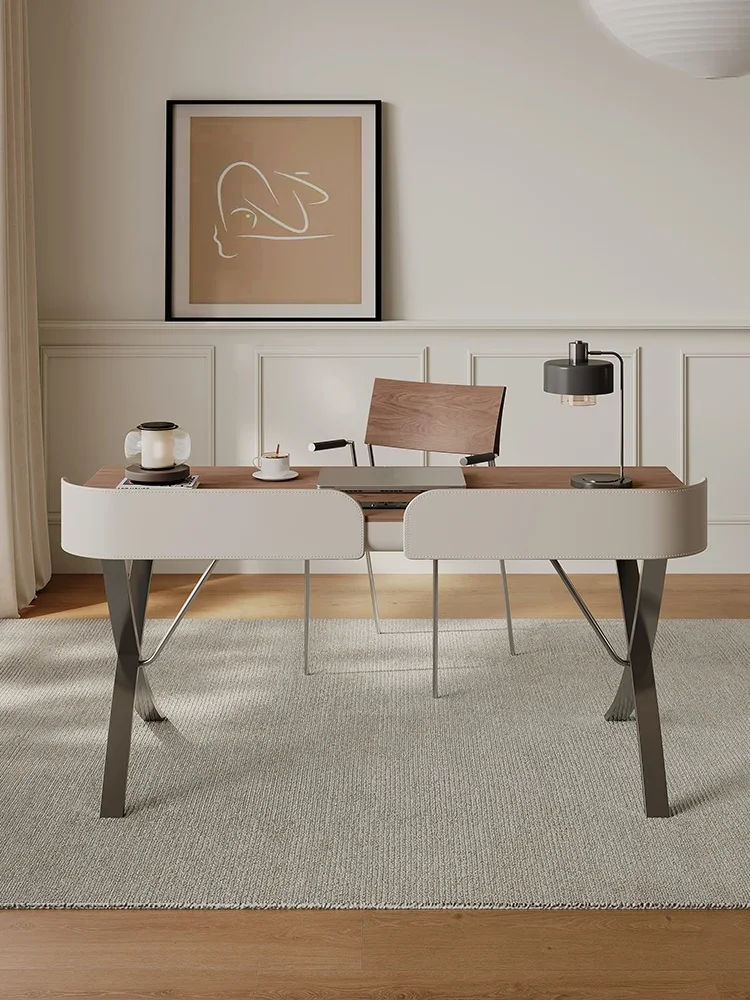 N19 High-Grade Desk Home Study Desk Walnut Decorative Modern Light Luxury Computer Desk
N19 High-Grade Desk Home Study Desk Walnut Decorative Modern Light Luxury Computer Desk
