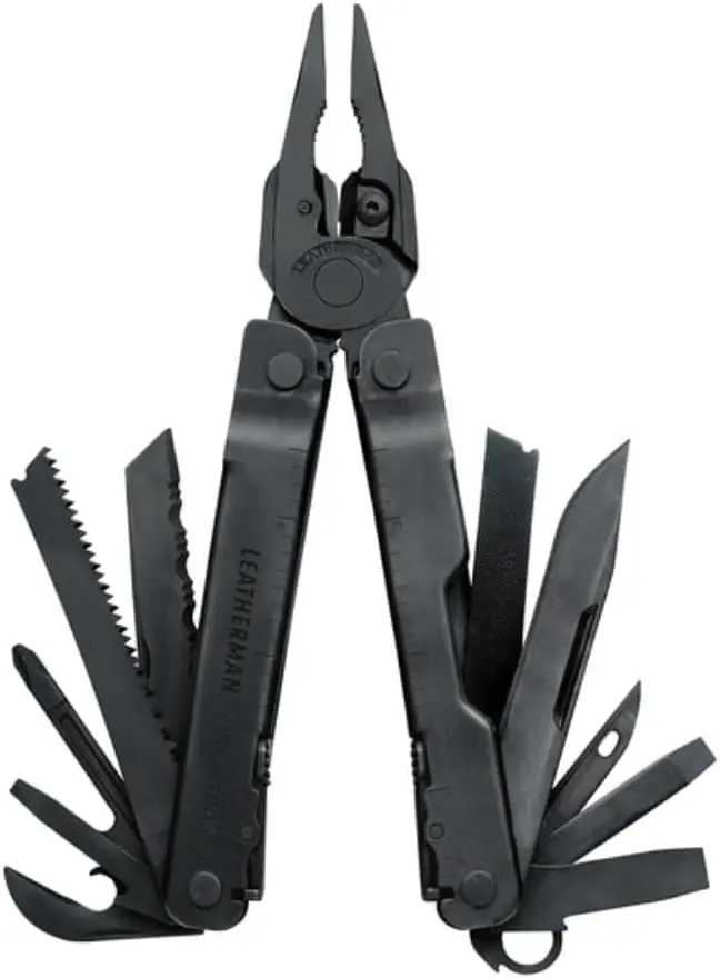 Super Tool 300 Multitool with Premium Replaceable Wire Cutters and Saw, Black
Super Tool 300 Multitool with Premium Replaceable Wire Cutters and Saw, Black