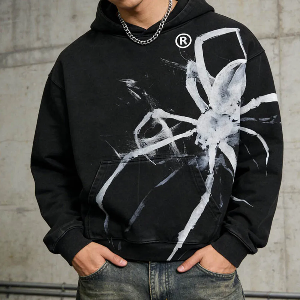 Худи унисекс 2026 с принтом темных пауков в винтажном стиле, с эффектом потертости, свободного кроя, минималистичный дизайн, для уличной моды и повседневного образа
Худи унисекс 2026 с принтом темных пауков в винтажном стиле, с эффектом потертости, свободного кроя, минималистичный дизайн, для уличной моды и повседневного образа