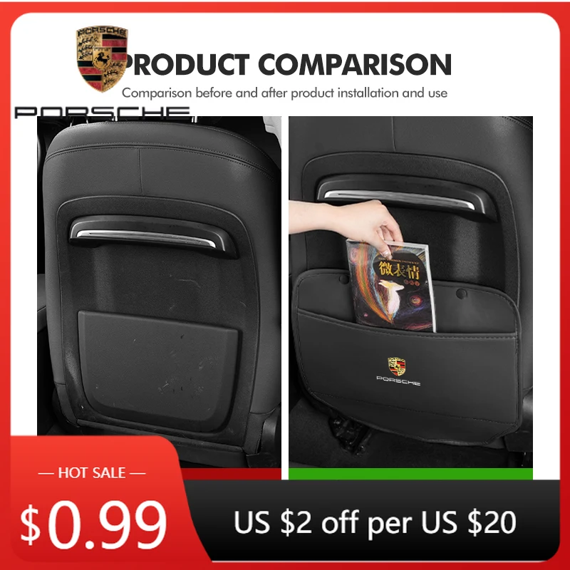 Наклейка на автомобиль для Porsche Cayman, Cayenne, 911, Macan, защита спинки сиденья от ударов, сумка для хранения на заднем сиденье для Porsche Boxster
Наклейка на автомобиль для Porsche Cayman, Cayenne, 911, Macan, защита спинки сиденья от ударов, сумка для хранения на заднем сиденье для Porsche Boxster