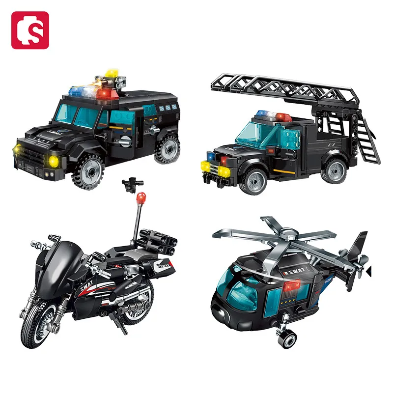 SEMBO Military Vehicle Aircraft Assemblage Building Blocks Kits MOC Helicopter Police Car Model Bricks Boys Toys Birthday Gifts
SEMBO Military Vehicle Aircraft Assemblage Building Blocks Kits MOC Helicopter Police Car Model Bricks Boys Toys Birthday Gifts