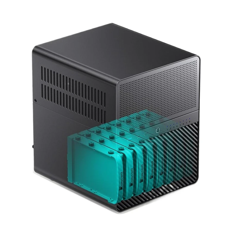 *Chassis NAS aluminum 8-disc Type-C interface supports SFX small power supply screen
*Chassis NAS aluminum 8-disc Type-C interface supports SFX small power supply screen
