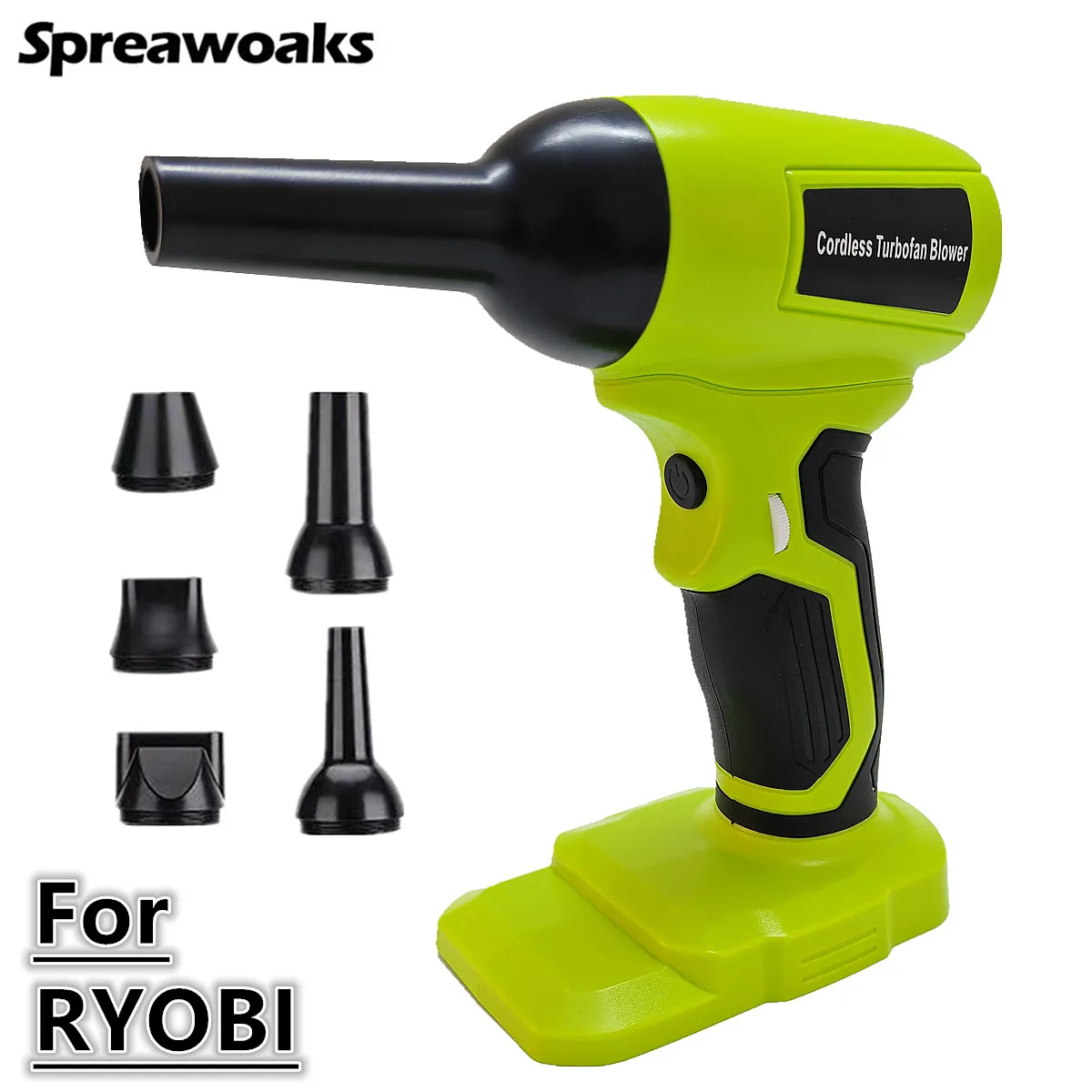 Cordless Turbo Fan 130000 RPM Powerful Air Duster Adjustable Speeds Jet Blower Home Clean Power Tools For Ryobi 18V Battery
Cordless Turbo Fan 130000 RPM Powerful Air Duster Adjustable Speeds Jet Blower Home Clean Power Tools For Ryobi 18V Battery