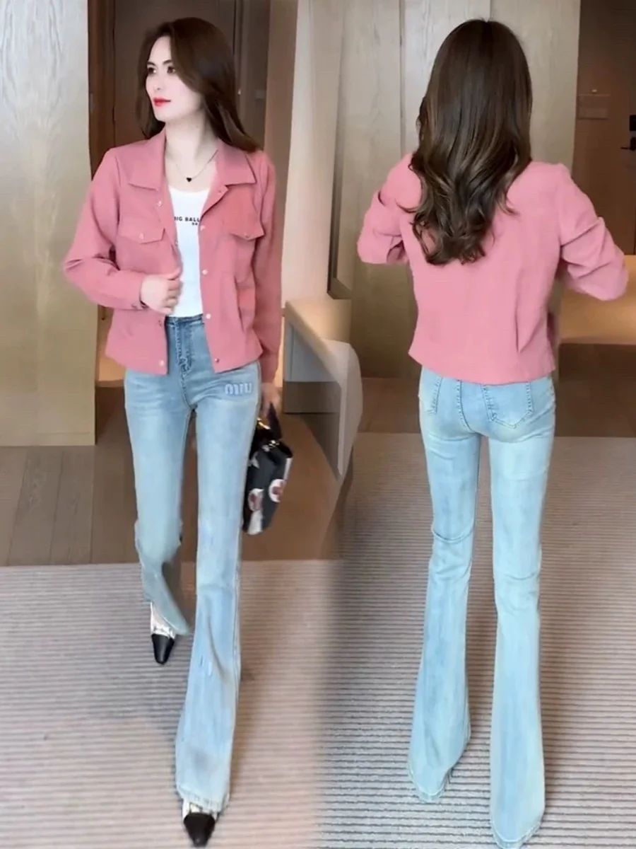 Fashionable Short Outerwear Women's Loose Thin Korean Style Spring Autumn Top Slimming Stylish Cardigan Collar Long Sleeve
Fashionable Short Outerwear Women's Loose Thin Korean Style Spring Autumn Top Slimming Stylish Cardigan Collar Long Sleeve