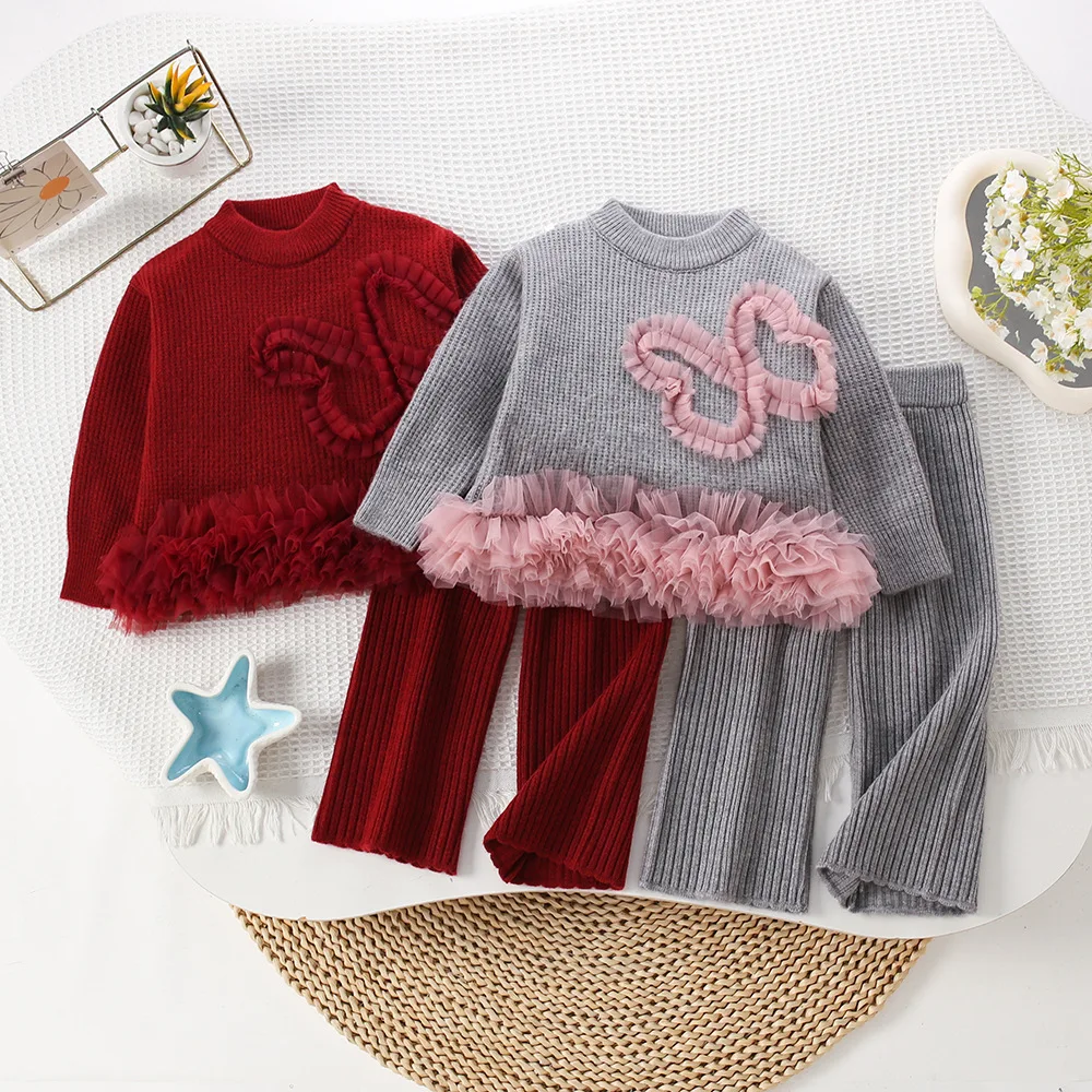 Свитер для девочек, осенне-зимний новый эластичный тонкий вязаный комплект, милый пуловер с кружевными краями для маленьких девочек, мягкий свитер, наряд
Свитер для девочек, осенне-зимний новый эластичный тонкий вязаный комплект, милый пуловер с кружевными краями для маленьких девочек, мягкий свитер, наряд