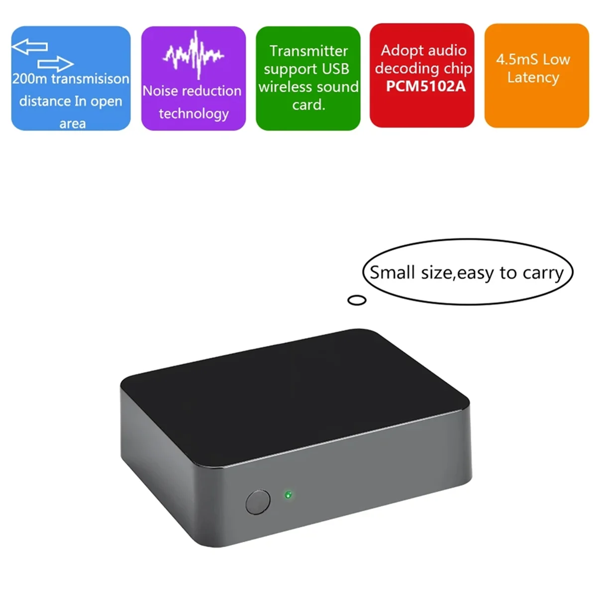 Y05A 200M UHF Hifi Digital Wireless Transmitter Receiver Wireless Audio Stereo Music Adapter Transceiver for Laptop
Y05A 200M UHF Hifi Digital Wireless Transmitter Receiver Wireless Audio Stereo Music Adapter Transceiver for Laptop