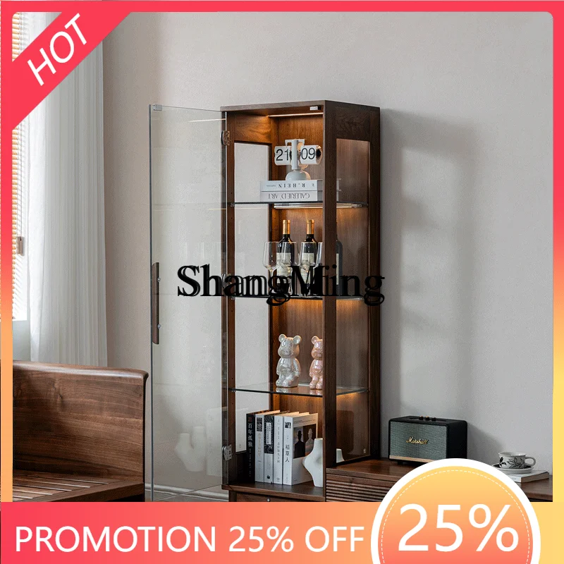 Стильный домашний винный шкаф из черного ореха в современном стиле, витрина для гостиной со стеклянными дверцами
Стильный домашний винный шкаф из черного ореха в современном стиле, витрина для гостиной со стеклянными дверцами