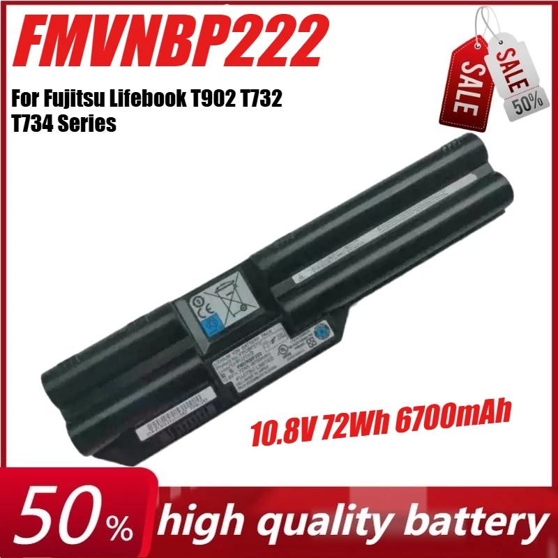 10.8V 72Wh 6700mAh FPCBP373 FMVNBP222 Laptop Battery for Fujitsu Lifebook T902 T732 T734 Series
10.8V 72Wh 6700mAh FPCBP373 FMVNBP222 Laptop Battery for Fujitsu Lifebook T902 T732 T734 Series