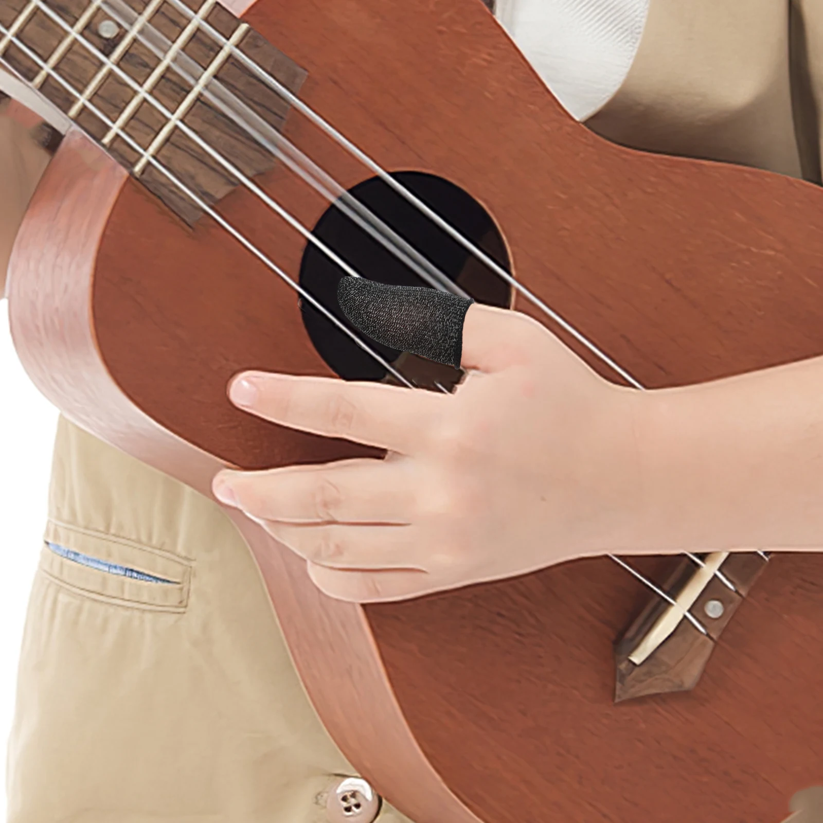 2Pcs Guitar Finger Cots Black Thumb Protectors for Left Right Hand Bass Ukulele Players Fiber Sleeve Accessories
2Pcs Guitar Finger Cots Black Thumb Protectors for Left Right Hand Bass Ukulele Players Fiber Sleeve Accessories