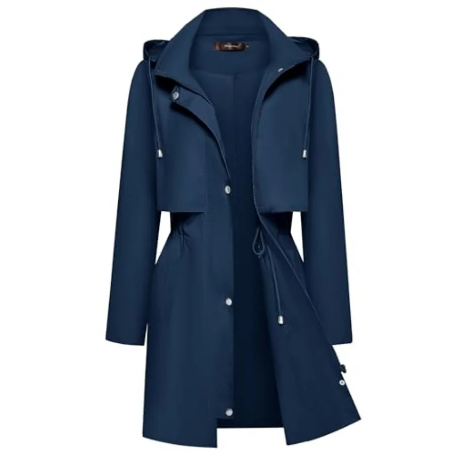 Bloggerlove Rain Jacket for Women Waterproof with Hood Trech Coat for Women Lightweight Raincoats Packable Windbreaker
Bloggerlove Rain Jacket for Women Waterproof with Hood Trech Coat for Women Lightweight Raincoats Packable Windbreaker
