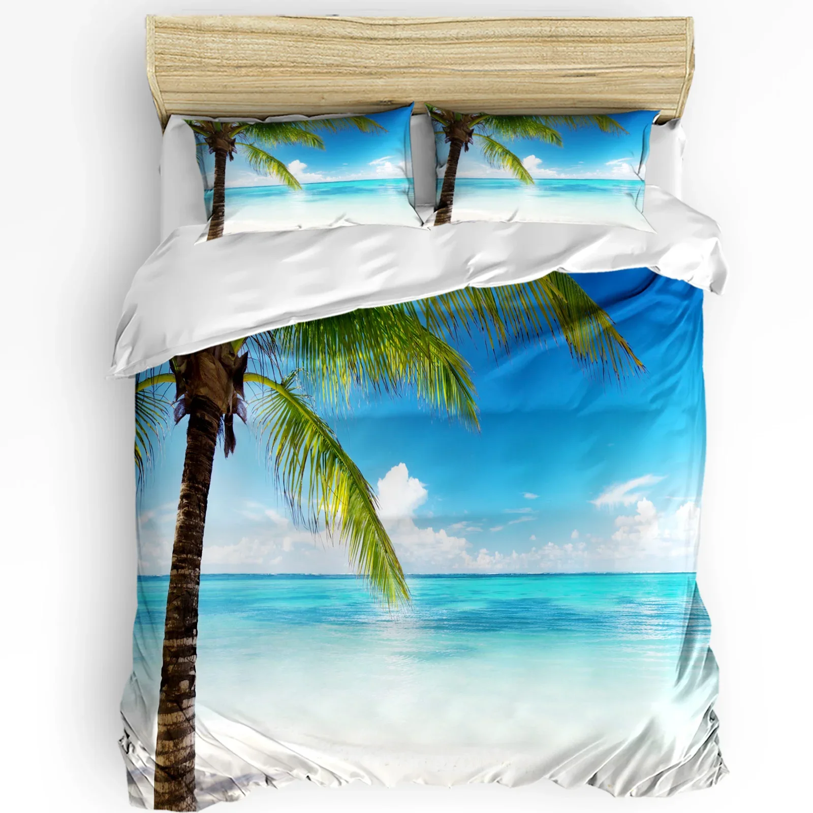 Palm Tree Sea Beach Blue Sky White Clouds 3pcs Bedding Set For Double Bed Home Textile Duvet Cover Quilt Cover Pillowcase
Palm Tree Sea Beach Blue Sky White Clouds 3pcs Bedding Set For Double Bed Home Textile Duvet Cover Quilt Cover Pillowcase