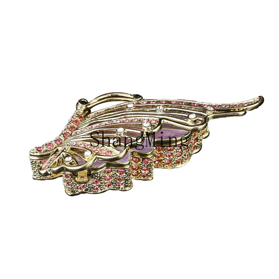 PYH Enamel Butterfly Light Luxury Jewelry Box Full Diamond Free Ring Necklace Decorative Ornament Flip Anti-Grey Luxury
PYH Enamel Butterfly Light Luxury Jewelry Box Full Diamond Free Ring Necklace Decorative Ornament Flip Anti-Grey Luxury