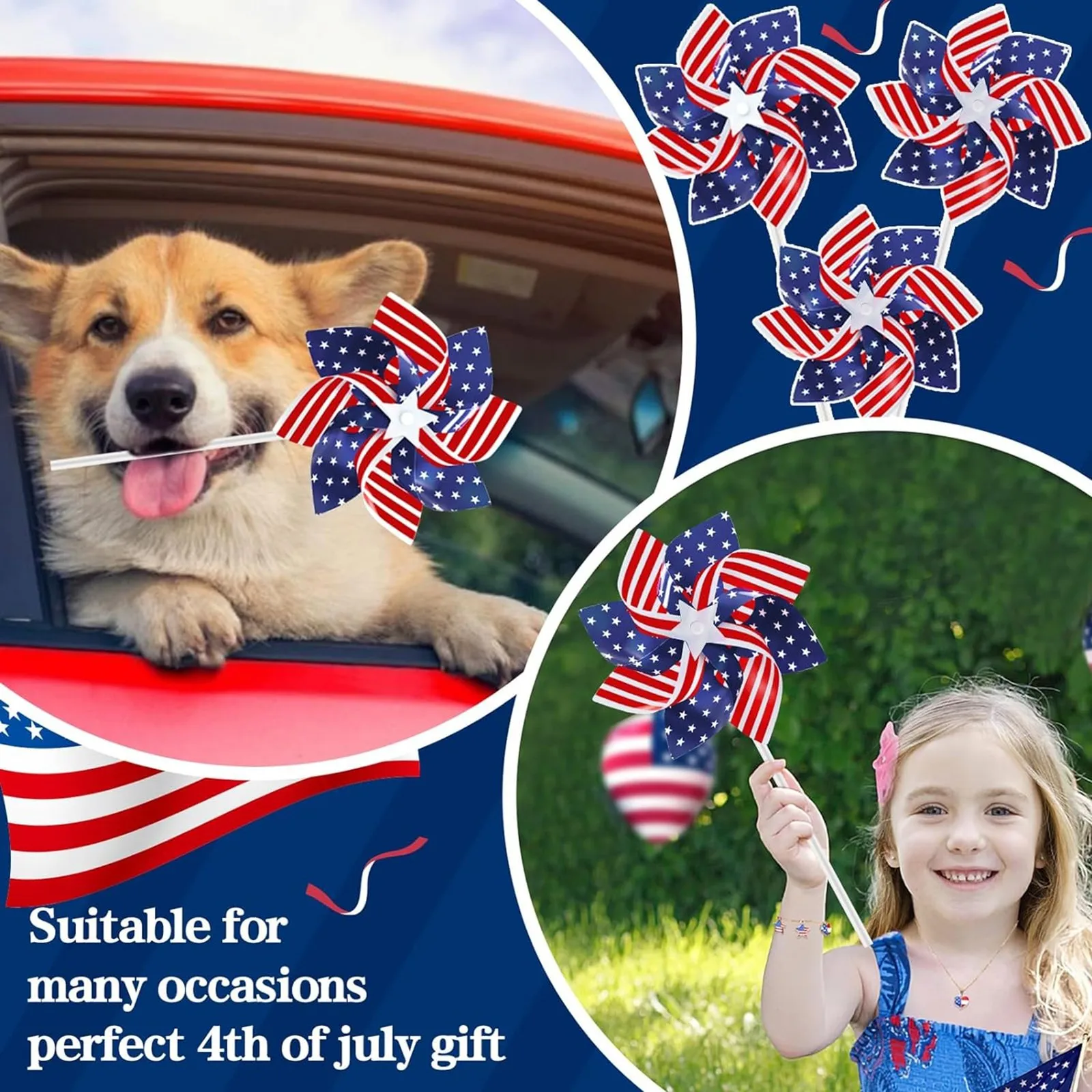 American Flag Windmill July of 4th Wind Spinner Memorial Day Decorations Pinwheels Decor for Home Yard Garden Lawn Supplies 2025
American Flag Windmill July of 4th Wind Spinner Memorial Day Decorations Pinwheels Decor for Home Yard Garden Lawn Supplies 2025