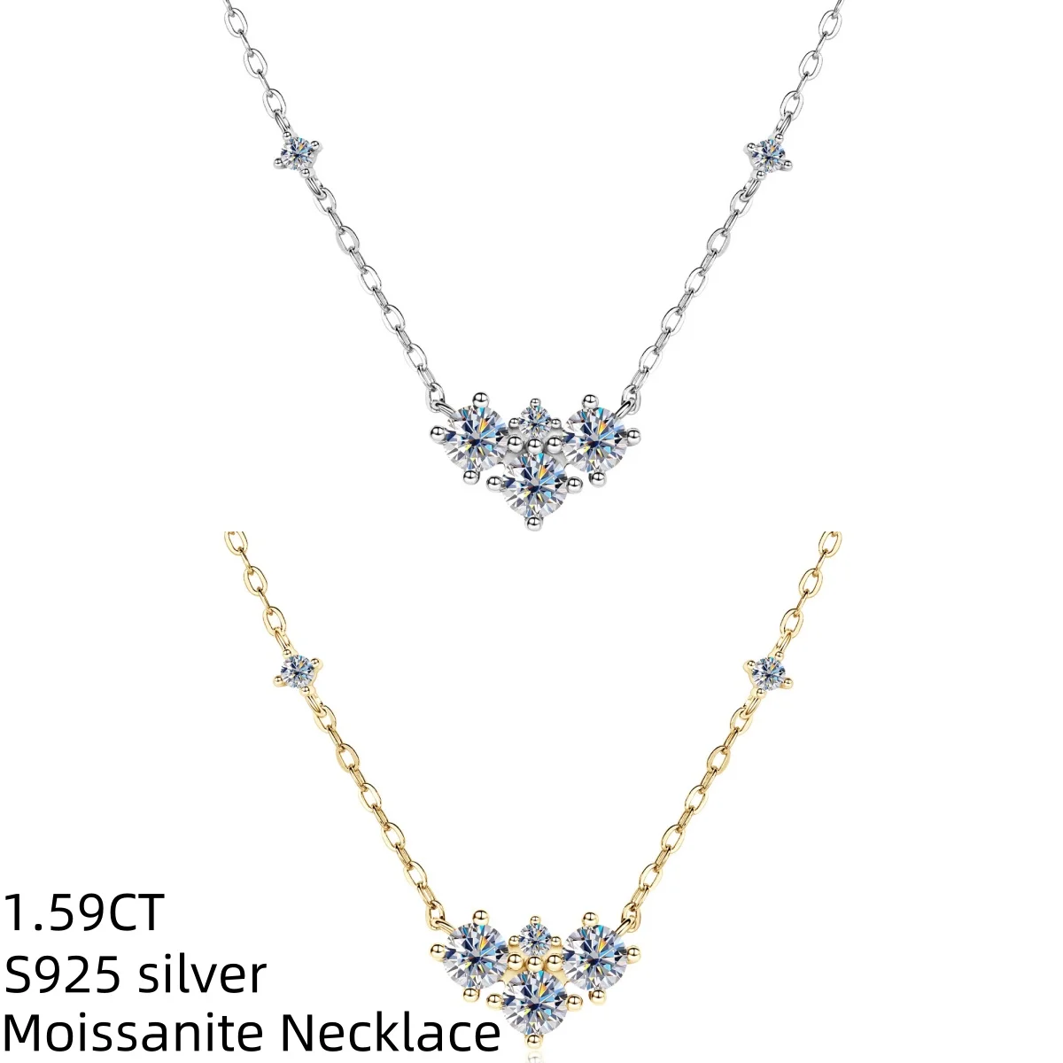 Real Moissanite Pendant Necklace Women's S925 Silver Round Shape Chain Necklaces Wedding Jewelry
Real Moissanite Pendant Necklace Women's S925 Silver Round Shape Chain Necklaces Wedding Jewelry