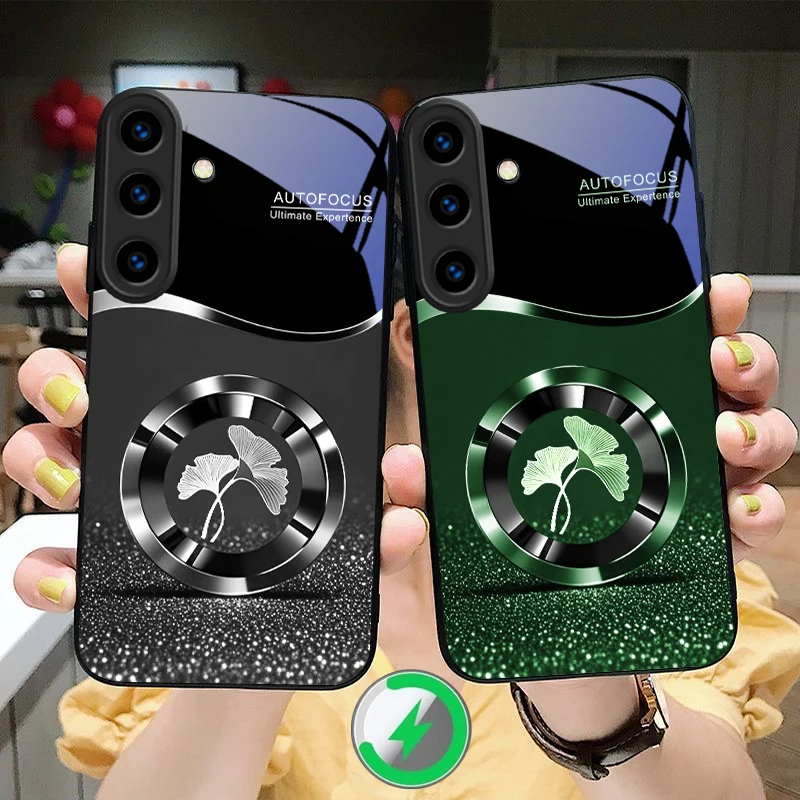 Blue Ginkgo Leaves For Samsung S26 S25 Edge S25Ultra S20 S21 Pro S22 Plus S23 FE S24 Ultra For Magsafe Glass Phone Case
Blue Ginkgo Leaves For Samsung S26 S25 Edge S25Ultra S20 S21 Pro S22 Plus S23 FE S24 Ultra For Magsafe Glass Phone Case