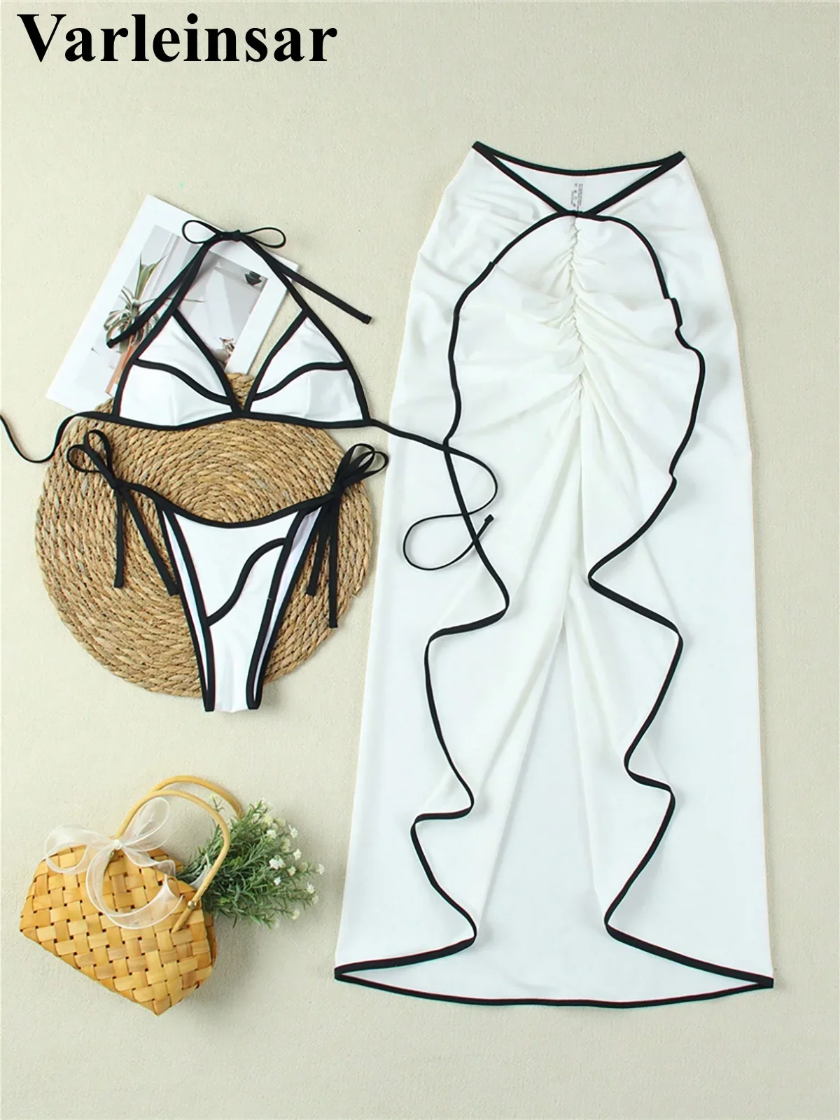 XS - L With Skirt Halter Splicing Bikini Women Swimwear Female Swimsuit Three-pieces Bikini set Bather Bathing Suit Swim V6833
XS - L With Skirt Halter Splicing Bikini Women Swimwear Female Swimsuit Three-pieces Bikini set Bather Bathing Suit Swim V6833
