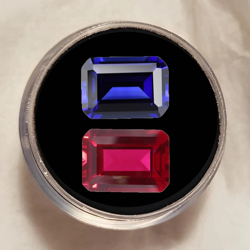 2 PCS/Set Red Ruby Blue Sapphire 10×14mm Emerald Cut VVS Loose Stone for Jewelry Accessories and Collection Mohs Hardness Gems
2 PCS/Set Red Ruby Blue Sapphire 10×14mm Emerald Cut VVS Loose Stone for Jewelry Accessories and Collection Mohs Hardness Gems