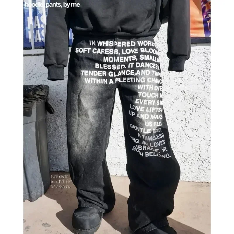 Y2K Fashion vintage Jeans Harajuku Hip Hop Streetwear American Art Personalized Letter Printing Wide Leg Jeans Gothic Men Women
Y2K Fashion vintage Jeans Harajuku Hip Hop Streetwear American Art Personalized Letter Printing Wide Leg Jeans Gothic Men Women