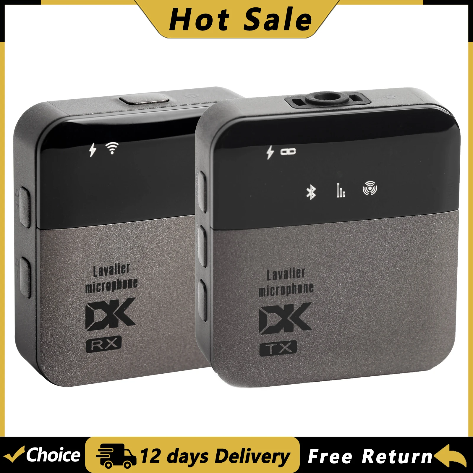 Wireless Lavalier Clip Collar Lapel Microphone System Transmitter Receiver For Smartphone Camera Record YouTube Broadcast Vlog
Wireless Lavalier Clip Collar Lapel Microphone System Transmitter Receiver For Smartphone Camera Record YouTube Broadcast Vlog