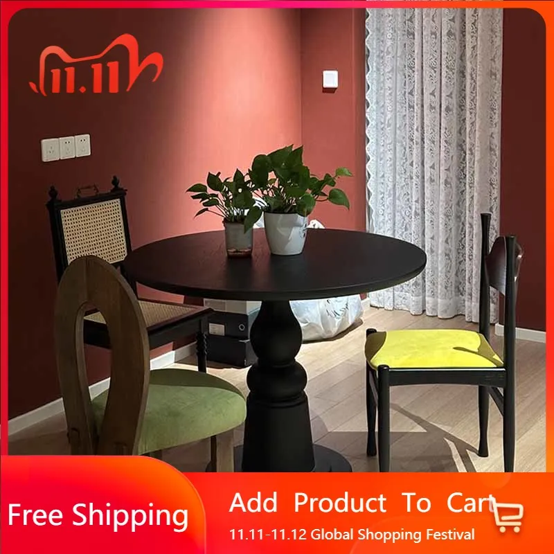 Обеденный стол в необычном стиле для вечеринки, черный деревянный кухонный обеденный стол, круглый гостиная, салон, Mesas De Comedor, мебель для заднего двора
Обеденный стол в необычном стиле для вечеринки, черный деревянный кухонный обеденный стол, круглый гостиная, салон, Mesas De Comedor, мебель для заднего двора
