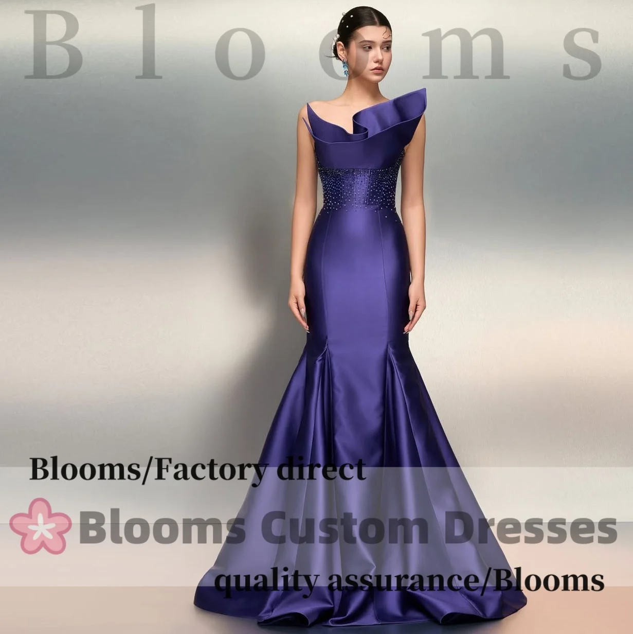Customized Satin Mermaid Beaded Evening Dresses 2025 Sleeveless Women Purple Wedding Elegant Party Dress Prom Gown
Customized Satin Mermaid Beaded Evening Dresses 2025 Sleeveless Women Purple Wedding Elegant Party Dress Prom Gown
