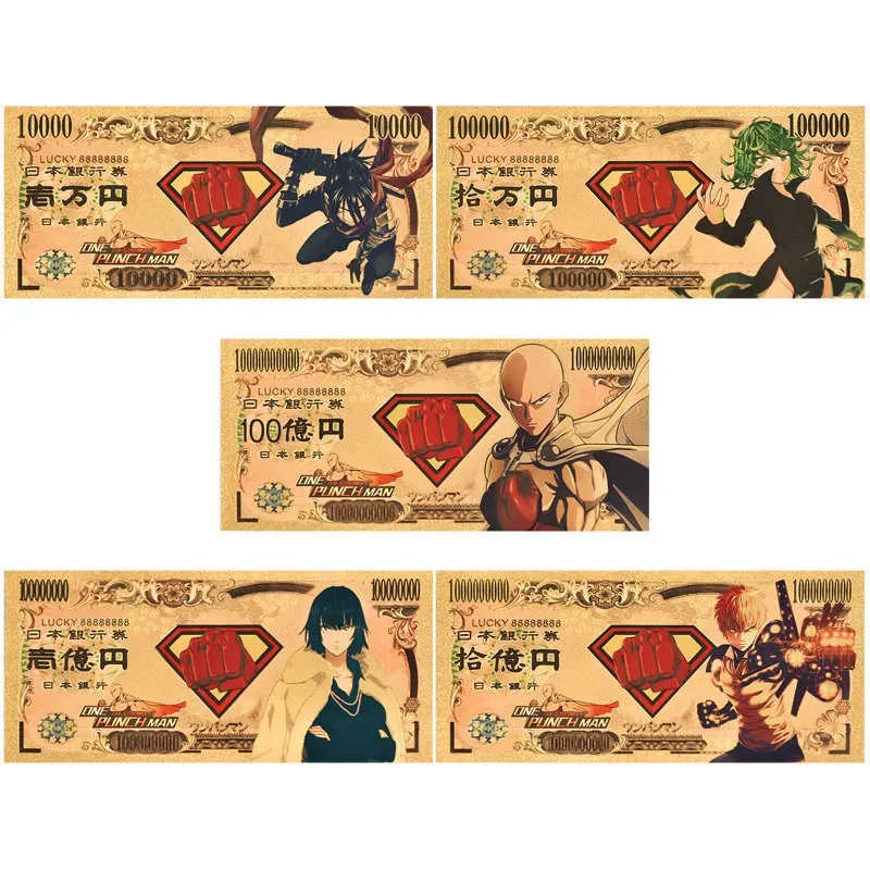 Japanese Cartoon Gold Banknote One Punch Man Anime Gold banknote Cards Collection Birthday Christmas Presents
Japanese Cartoon Gold Banknote One Punch Man Anime Gold banknote Cards Collection Birthday Christmas Presents
