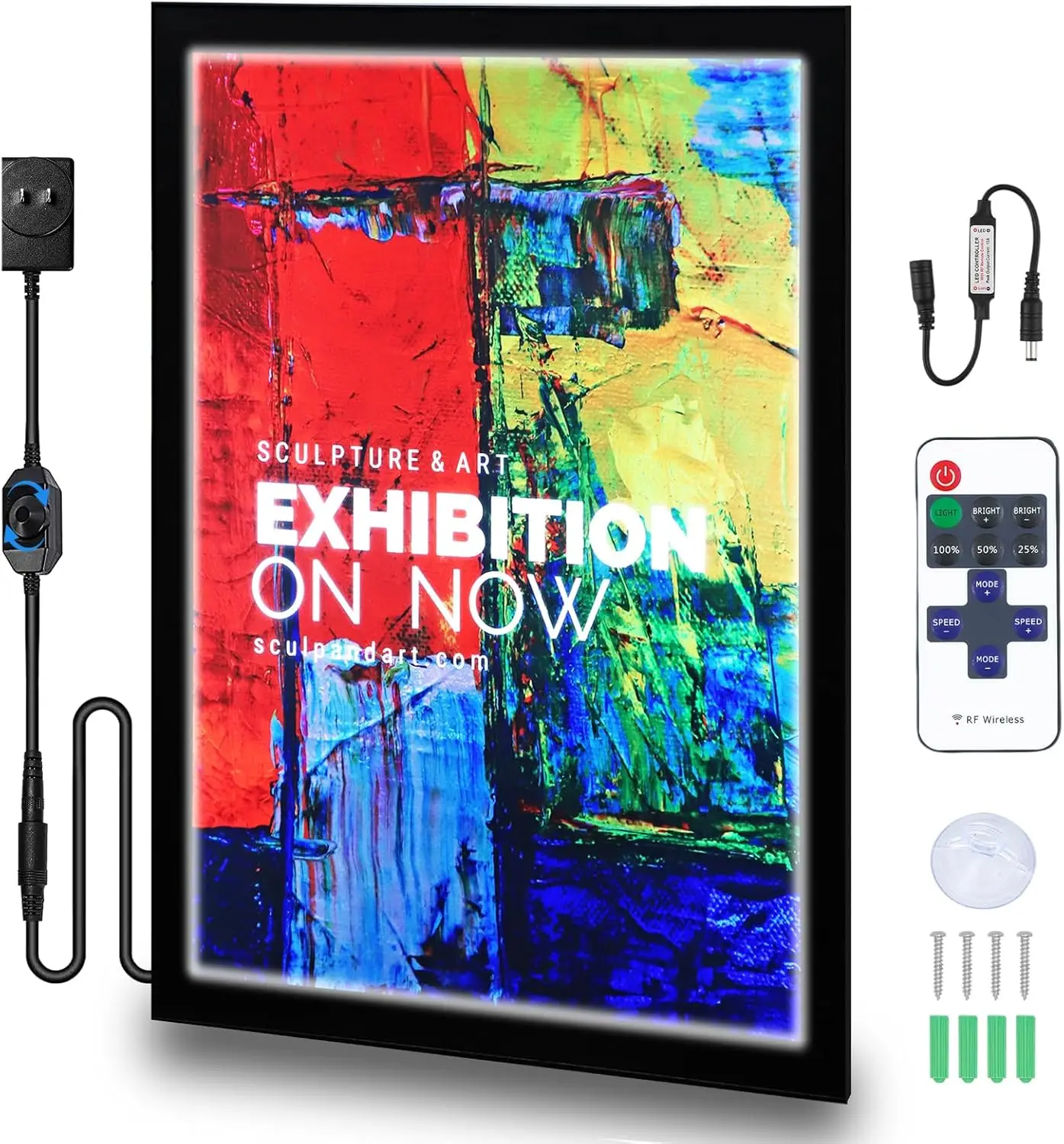27x40 Inch Large LED Poster Frame - Commercial Grade, Remote & Dimmer, Magnetic Backlit Display for Theater, Retail Signs, Adver
27x40 Inch Large LED Poster Frame - Commercial Grade, Remote & Dimmer, Magnetic Backlit Display for Theater, Retail Signs, Adver