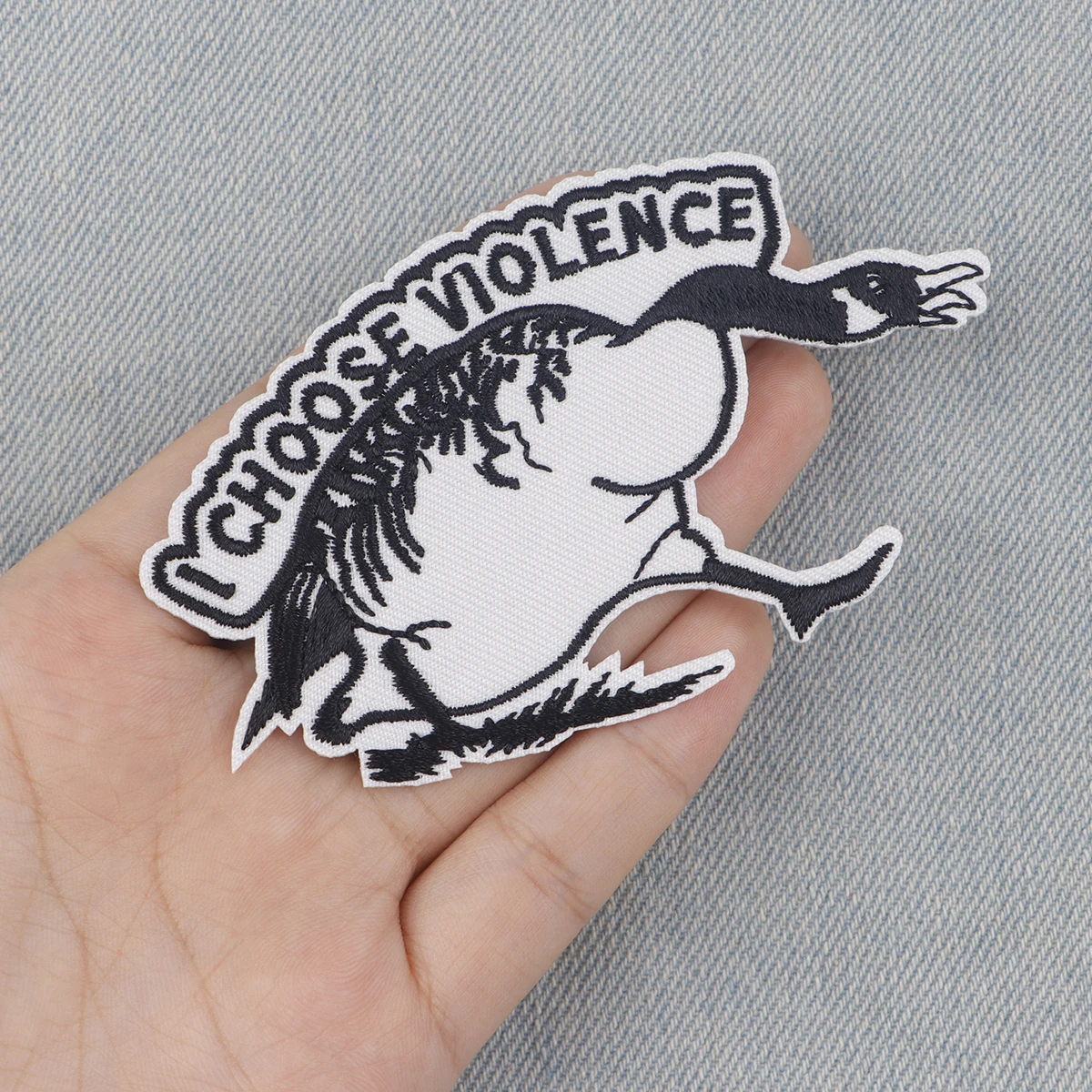 I Choose Violence Funny Goose Embroidery Patch Animal Iron On Patches For Clothing Thermoadhesive Patches On Clothes Stickers
I Choose Violence Funny Goose Embroidery Patch Animal Iron On Patches For Clothing Thermoadhesive Patches On Clothes Stickers