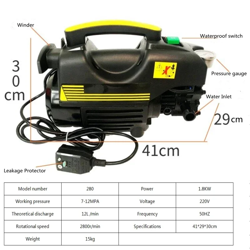 1PC High Pressure 1800W Car Wash 220V Car Wash Machine Portable Car Washer With Pressure Switch See The Description Video
1PC High Pressure 1800W Car Wash 220V Car Wash Machine Portable Car Washer With Pressure Switch See The Description Video