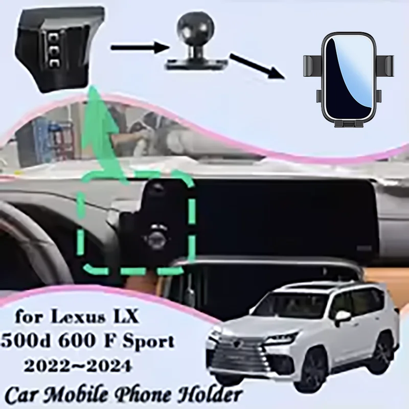 Car Mobile Phone Holder For Lexus LX 500d 600 F Sport 2022 2023 360° Rotating Gravity Bracket GPS Navigation Stand Accessories
Car Mobile Phone Holder For Lexus LX 500d 600 F Sport 2022 2023 360° Rotating Gravity Bracket GPS Navigation Stand Accessories