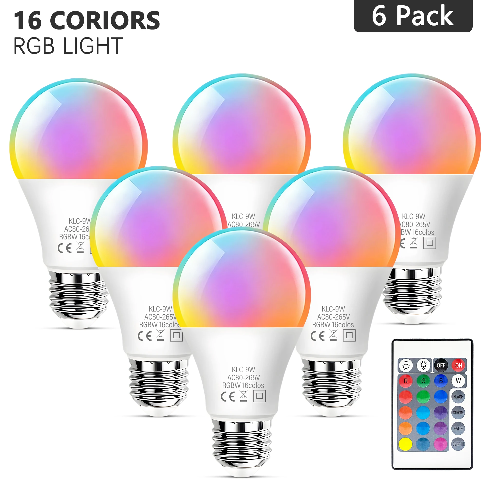 Kasotile Dimmable E26 LED Light Bulb, 9W RGBW Color 500LM with 16 Color Changing Modes for Christmas, Party etc with Remote Control 6 Pack, White
Kasotile Dimmable E26 LED Light Bulb, 9W RGBW Color 500LM with 16 Color Changing Modes for Christmas, Party etc with Remote Control 6 Pack, White