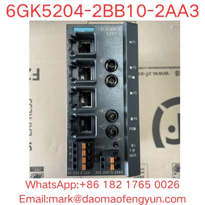 6GK5204-2BB10-2AA3 Used Tested OK In Good Condition SCALANCE X204-2, managed IE switch, 4x 10/100 Mbit/s RJ45 ports, 2x 100 Mbit
6GK5204-2BB10-2AA3 Used Tested OK In Good Condition SCALANCE X204-2, managed IE switch, 4x 10/100 Mbit/s RJ45 ports, 2x 100 Mbit