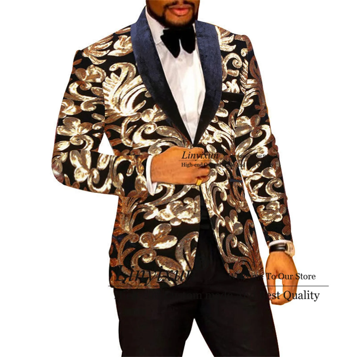 Shiny Sequins Mens Suits Velvet Shawl Lapel Groom Wedding Tuxedos 2 Pieces Sets Male Prom Blazers Bridegroom Slim Costume Homme
Shiny Sequins Mens Suits Velvet Shawl Lapel Groom Wedding Tuxedos 2 Pieces Sets Male Prom Blazers Bridegroom Slim Costume Homme