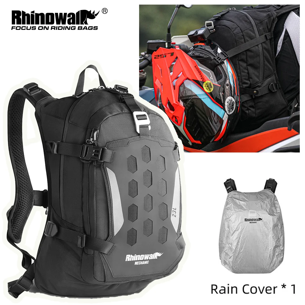 Мотоциклетный рюкзак Rhinowalk, 23 л, водонепроницаемая дышащая велосипедная сумка, поддерживающий шлем, 14-дюймовая сумка для ноутбука с дождевиком
Мотоциклетный рюкзак Rhinowalk, 23 л, водонепроницаемая дышащая велосипедная сумка, поддерживающий шлем, 14-дюймовая сумка для ноутбука с дождевиком
