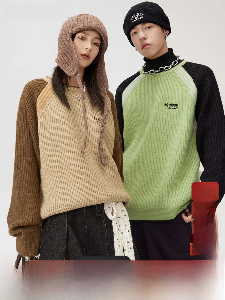 Eptison American Casual Color Blo Knitted Sweater Men's Autumn Winter Embroidered oulder Sve Couple's Sweater
Eptison American Casual Color Blo Knitted Sweater Men's Autumn Winter Embroidered oulder Sve Couple's Sweater