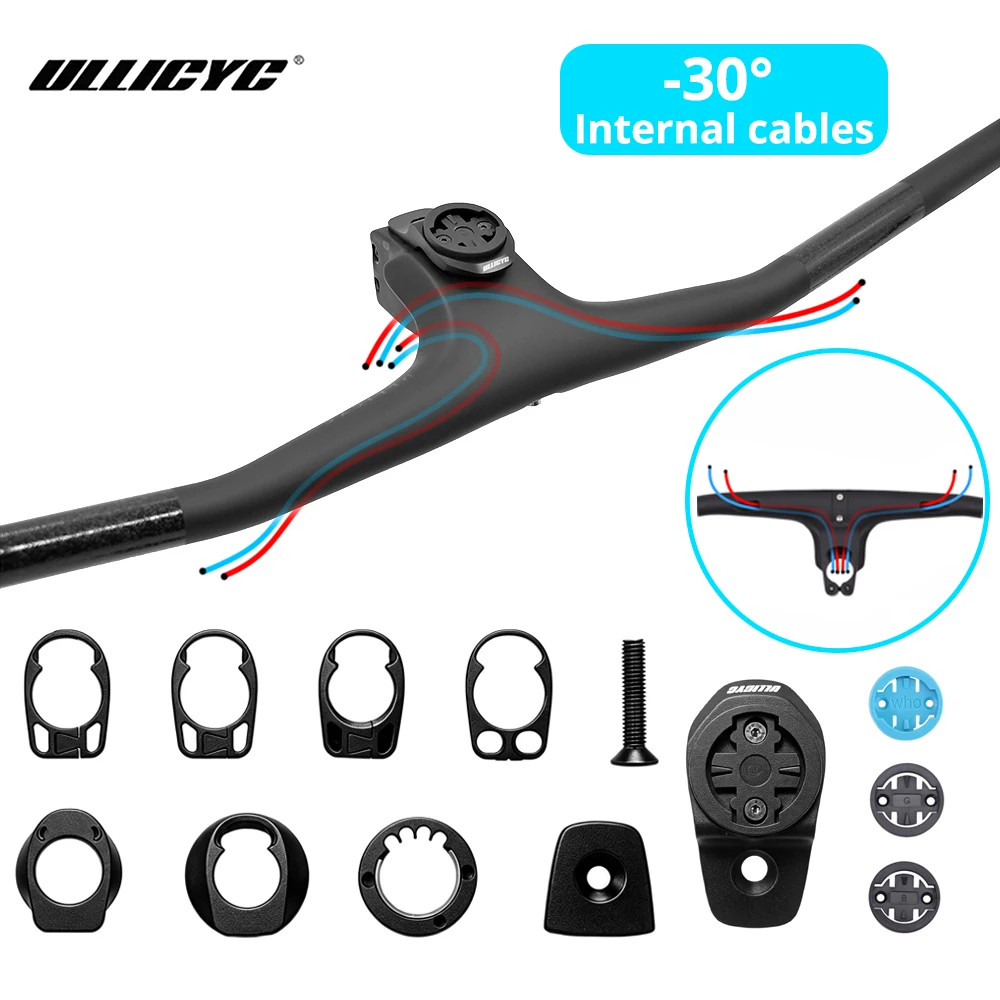 ULLICYC -30° *70/80/90/100mm Full Carbon Fibre Internal cables Integrated Cockpit MTB Handlebar Titanium screws
ULLICYC -30° *70/80/90/100mm Full Carbon Fibre Internal cables Integrated Cockpit MTB Handlebar Titanium screws