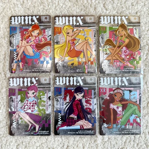 Genuine Winx Club Card Magic Bag Fairy Bag Fairy Wonderland Cards Bloom Stella Flora Anime Collection Cards Toys Gifts