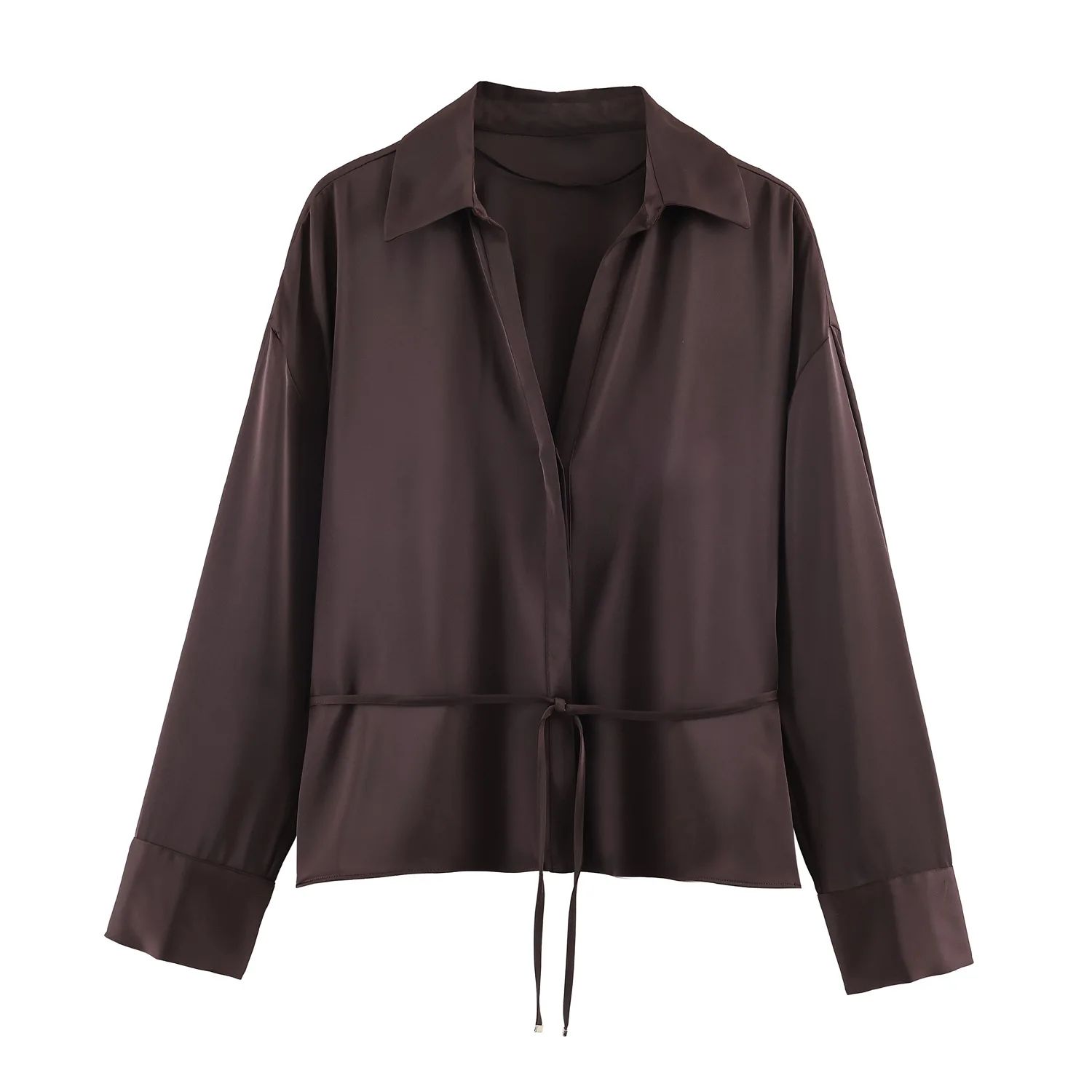 Women's dress with belt and silk satin texture shirt XXHS
Women's dress with belt and silk satin texture shirt XXHS