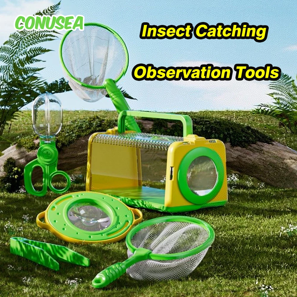Клетка для захвата насекомых, коробка для наблюдения, сетка для бабочек, детский набор для приключений на открытом воздухе, набор для кемпинга, детский сад, игрушки для ловли, подарок
Клетка для захвата насекомых, коробка для наблюдения, сетка для бабочек, детский набор для приключений на открытом воздухе, набор для кемпинга, детский сад, игрушки для ловли, подарок