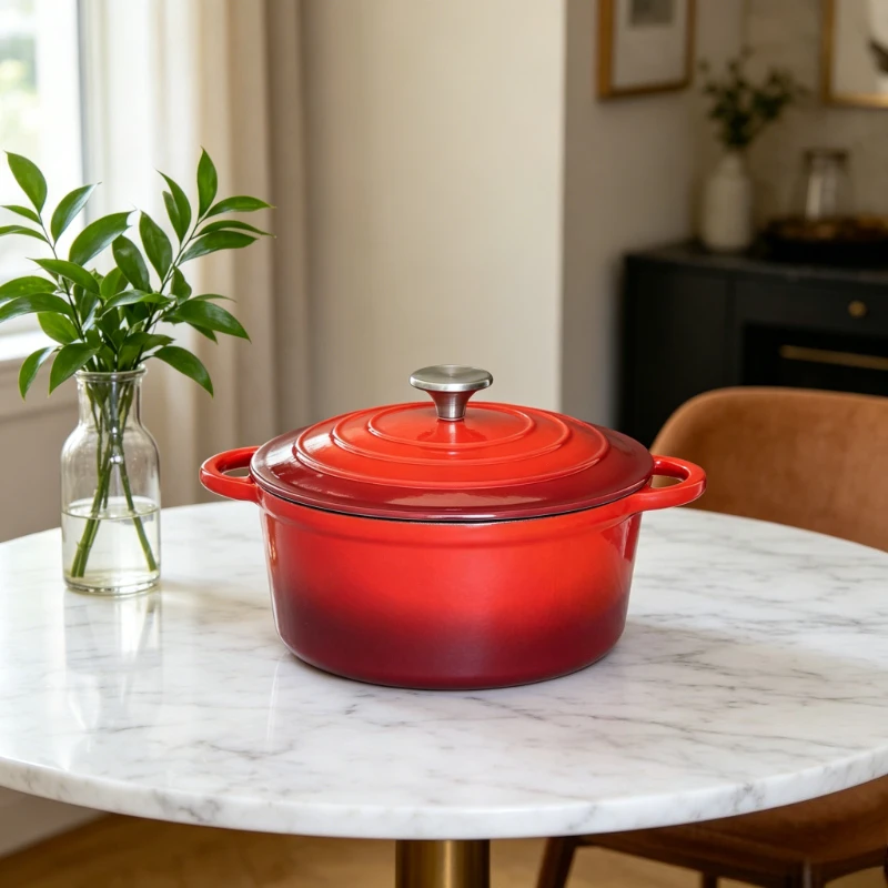Enameled Cast Iron Pot Chinese Red – Soup Stew Fry Pan for Gas & Induction Stove, Home Seafood Casserole Dutch Oven Cookware
Enameled Cast Iron Pot Chinese Red – Soup Stew Fry Pan for Gas & Induction Stove, Home Seafood Casserole Dutch Oven Cookware
