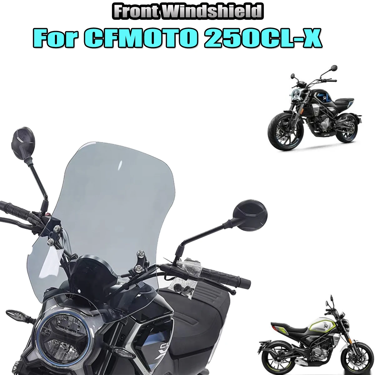 Motorcycle accessories Fit For CFMOTO CLX250 CL-X250 CL-X 250 windshield windshield lens adjustable baffle with fixed bracket
Motorcycle accessories Fit For CFMOTO CLX250 CL-X250 CL-X 250 windshield windshield lens adjustable baffle with fixed bracket