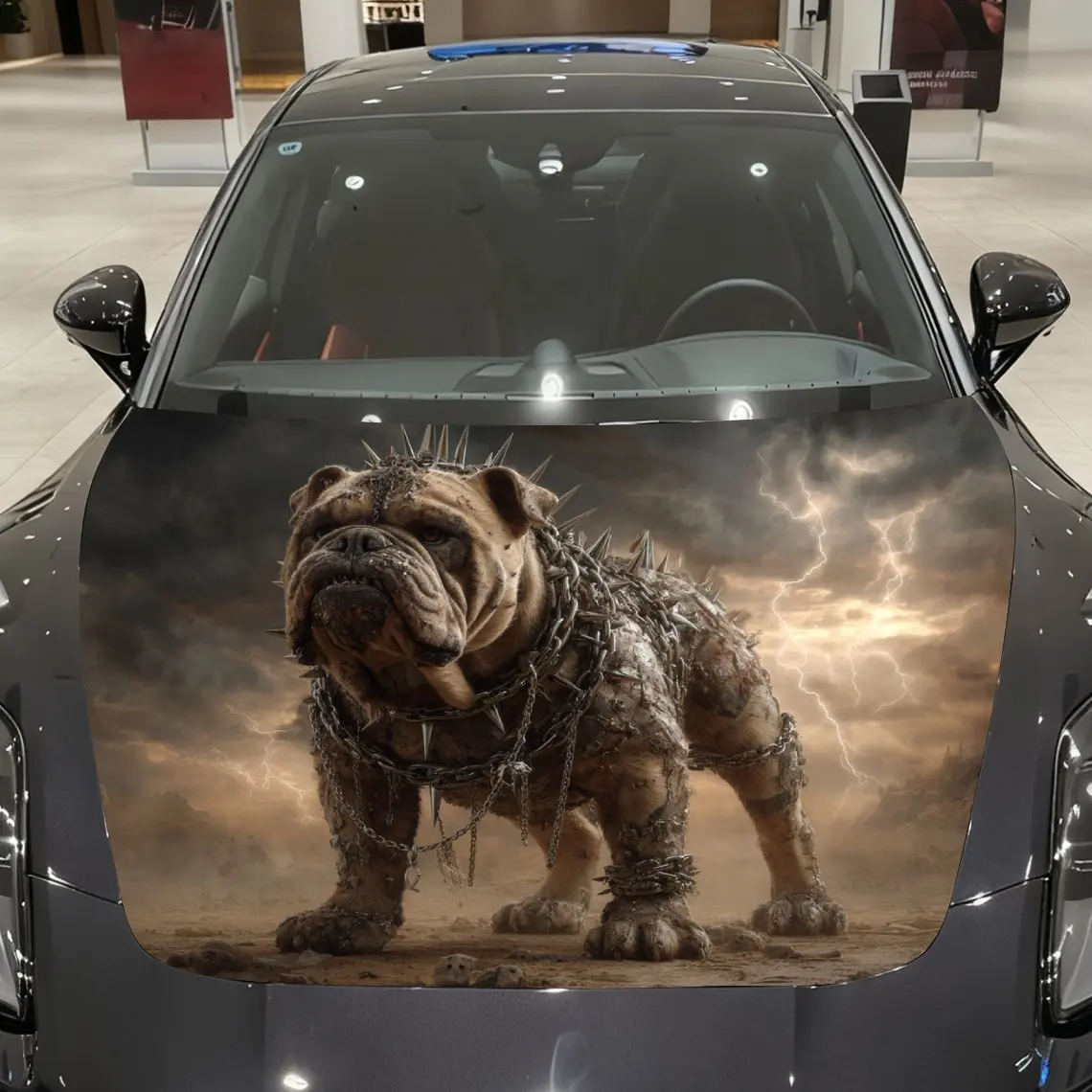 Lightning Bulldog Bulldog Car Hood Vinyl Packaging-waterproof, Scratch Resistant, Self-adhesive Sticker, Red And Black Design, D
Lightning Bulldog Bulldog Car Hood Vinyl Packaging-waterproof, Scratch Resistant, Self-adhesive Sticker, Red And Black Design, D
