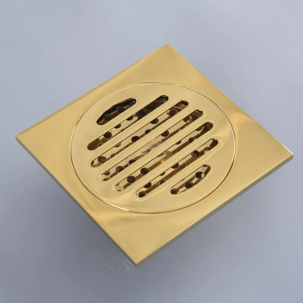 Polished Gold Color Brass Square Bathroom Floor Drain Waste Grate Shower Drainer ahr097
Polished Gold Color Brass Square Bathroom Floor Drain Waste Grate Shower Drainer ahr097