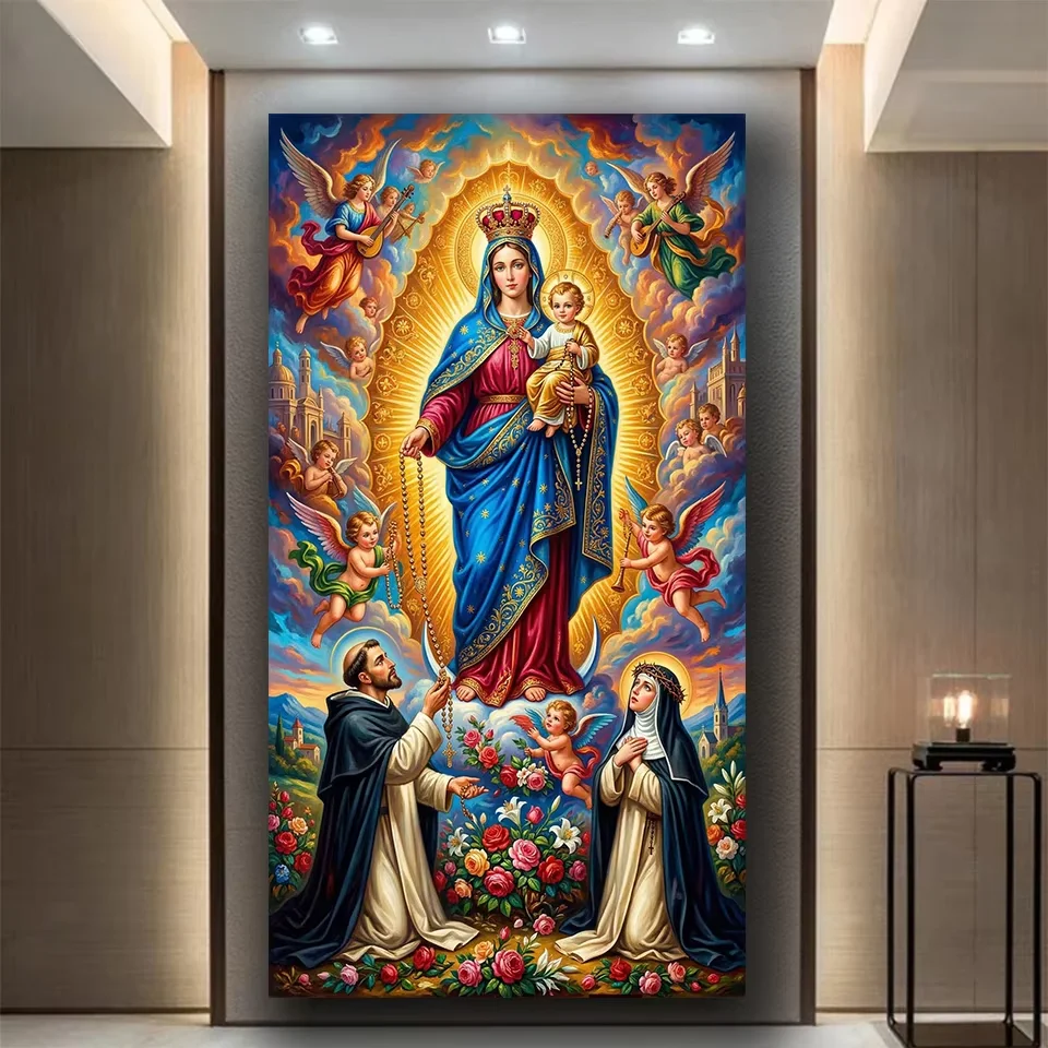1pc frameless DIY Large Size Diamond Painting Puzzle Cross Stitch Kit Virgin Mary Family Diamond Art Mosaic Religion Picture Fo
1pc frameless DIY Large Size Diamond Painting Puzzle Cross Stitch Kit Virgin Mary Family Diamond Art Mosaic Religion Picture Fo