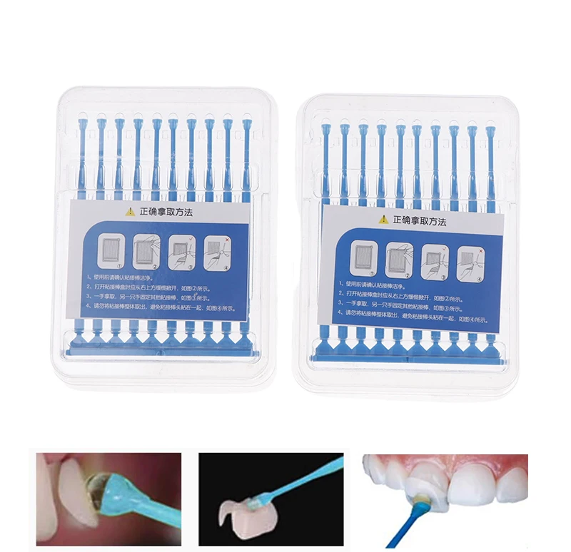 20pcs/Box Disposable Dental Applicator Sticks Adhesive Tip For Tooth Crown Porcelain Veneer Dental Inlay Bonding Rods
20pcs/Box Disposable Dental Applicator Sticks Adhesive Tip For Tooth Crown Porcelain Veneer Dental Inlay Bonding Rods