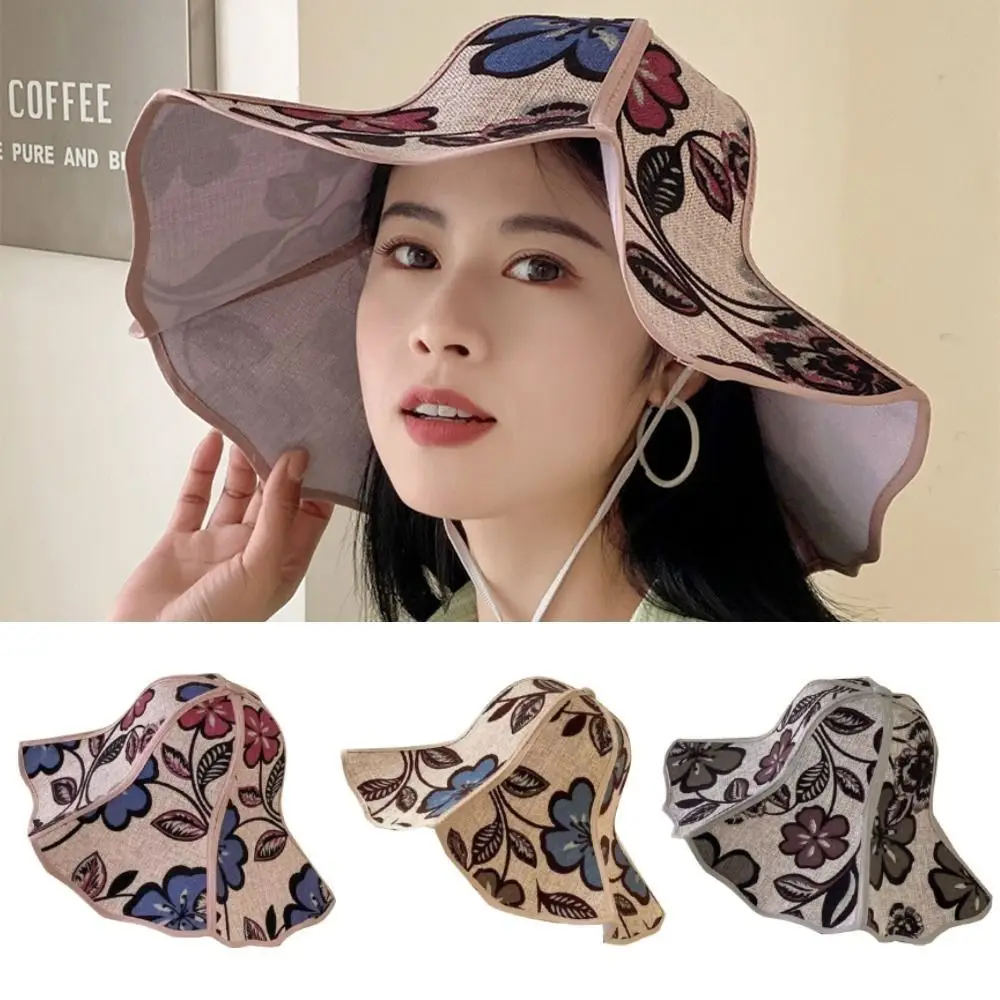 Fashion Sun Protection Sun Hats Wide Brim Foldable Bucket Hat Linen Cloth Panama Hat Women
Fashion Sun Protection Sun Hats Wide Brim Foldable Bucket Hat Linen Cloth Panama Hat Women