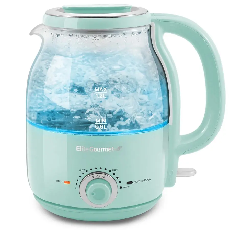 EKT1220M 1.2L Electric BPAFree 1200W Glass Kettle, Temperature Dial Keep Warm Function, Cordless 360 Base, Blue LED Interior, Au
EKT1220M 1.2L Electric BPAFree 1200W Glass Kettle, Temperature Dial Keep Warm Function, Cordless 360 Base, Blue LED Interior, Au