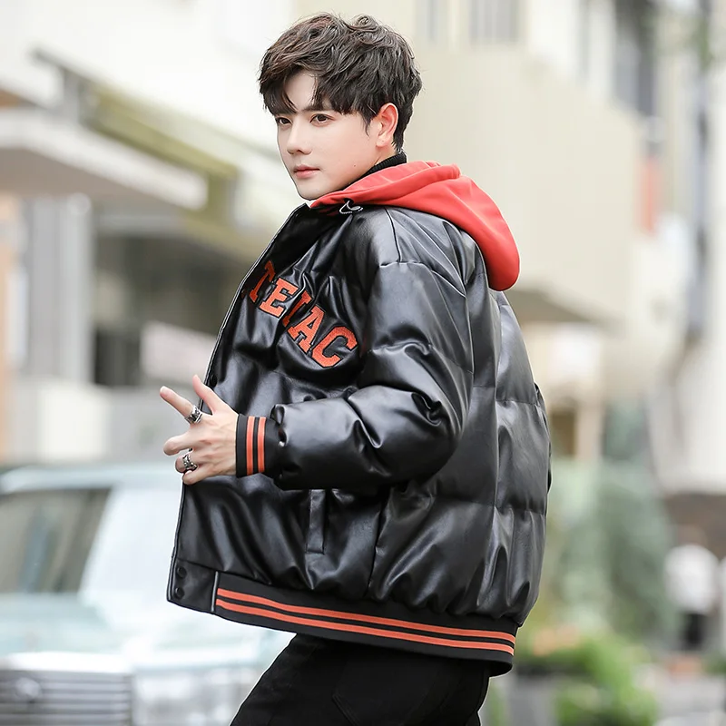Men Fashion Casual Parka Winter Warm Coat Men PU Leather Parka Solid Color High Quality Men Hooded Casual Warm Thickened Jacket
Men Fashion Casual Parka Winter Warm Coat Men PU Leather Parka Solid Color High Quality Men Hooded Casual Warm Thickened Jacket